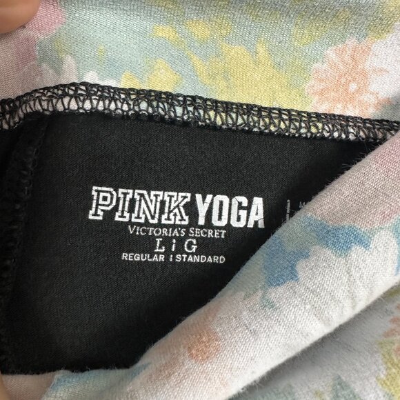 Victoria’s Secret Pink Womens Large Foldover Yoga Pants Y2K Comfy Black Pastel - Picture 2 of 6